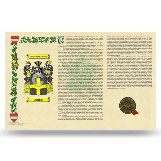 Quellier Armorial History Landscape Style