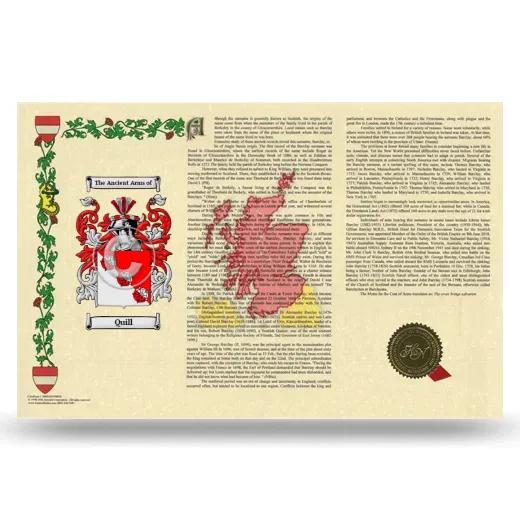 Quill Armorial History Landscape Style