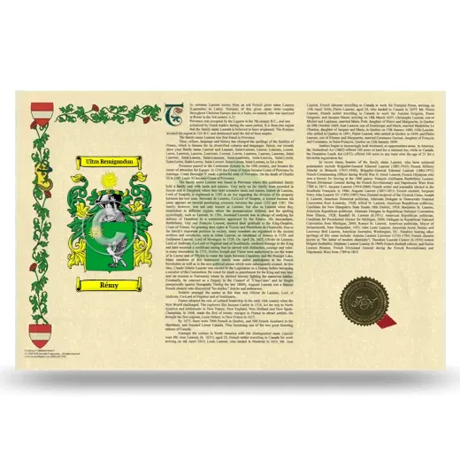 Rémy Armorial History Landscape Style
