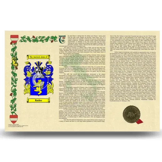 Rados Armorial History Landscape Style