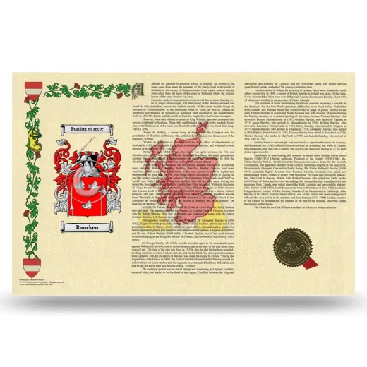 Rancken Armorial History Landscape Style