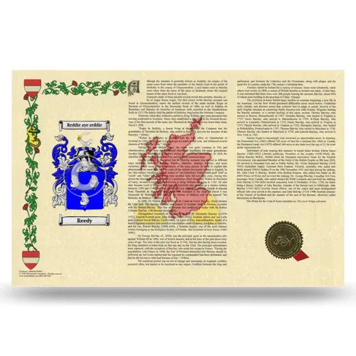 Reedy Armorial History Landscape Style