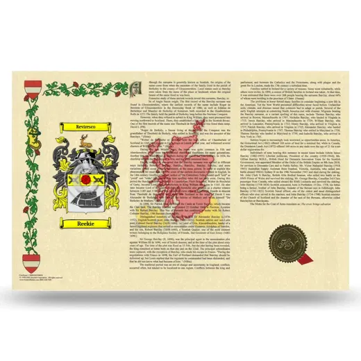 Reekie Armorial History Landscape Style