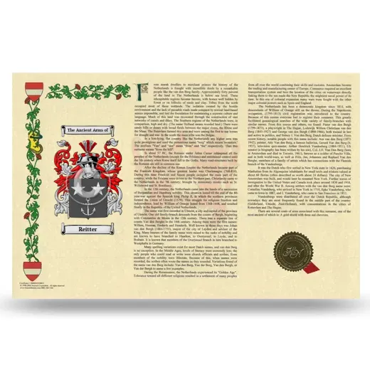 Reitter Armorial History Landscape Style