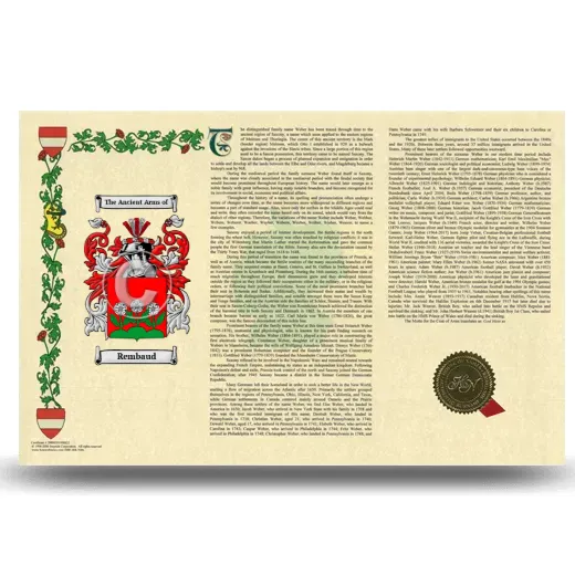 Rembaud Armorial History Landscape Style