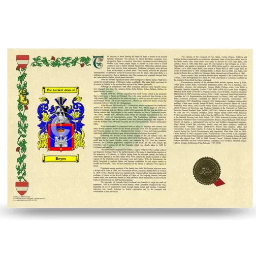 Reyes Armorial History Landscape Style