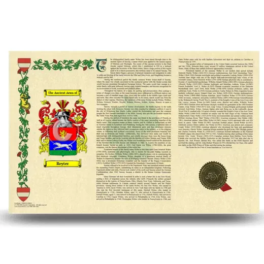 Reyter Armorial History Landscape Style