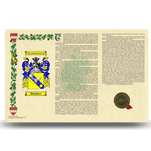 Rheinhart Armorial History Landscape Style
