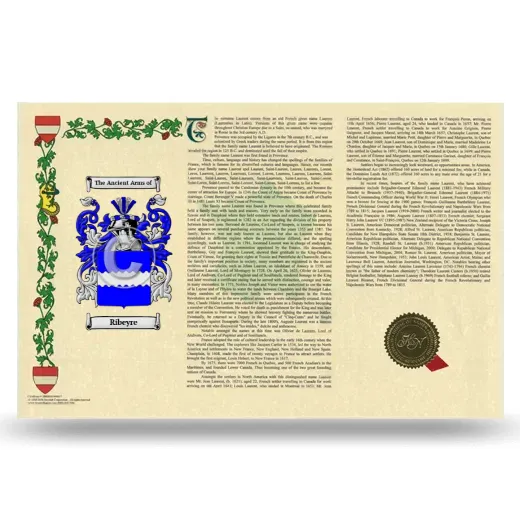 Ribeyre Armorial History Landscape Style