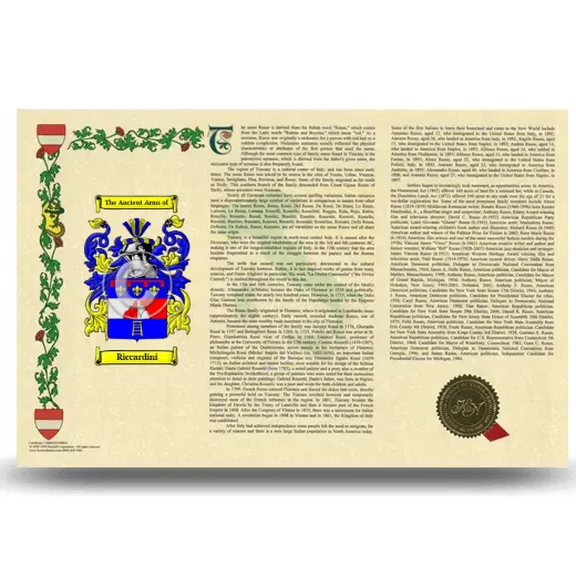 Riccardini Armorial History Landscape Style