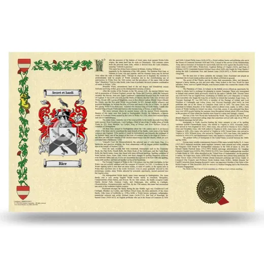 Rice Armorial History Landscape Style