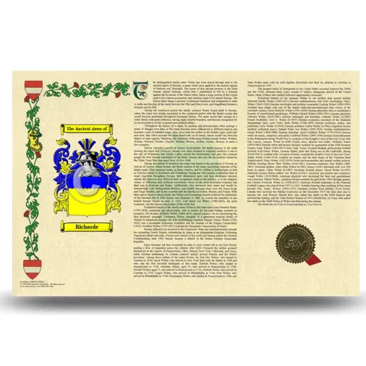 Richarde Armorial History Landscape Style