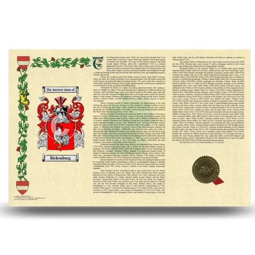 Rickenburg Armorial History Landscape Style