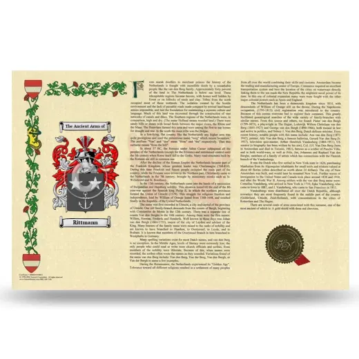 Rittmann Armorial History Landscape Style