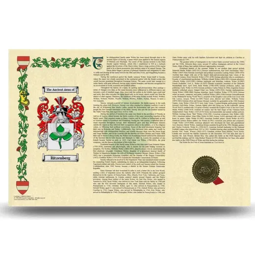 Ritzenberg Armorial History Landscape Style