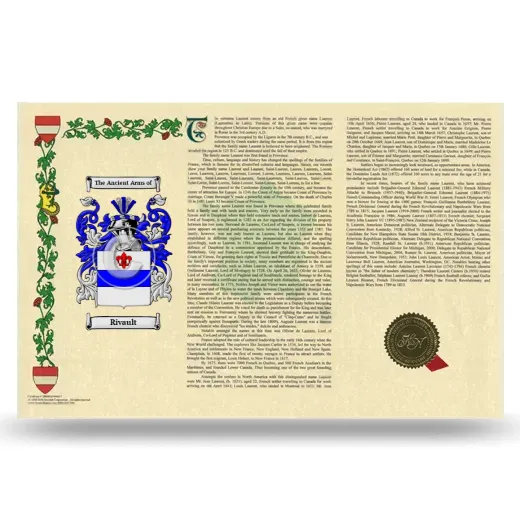 Rivault Armorial History Landscape Style