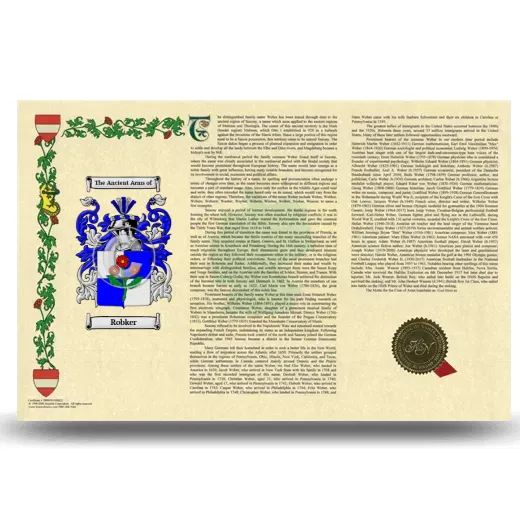 Robker Armorial History Landscape Style