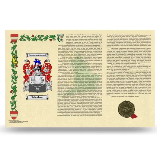 Robotham Armorial History Landscape Style