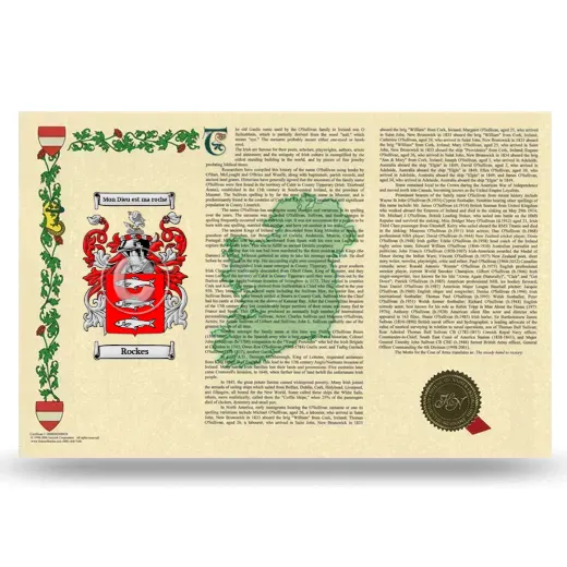 Rockes Armorial History Landscape Style