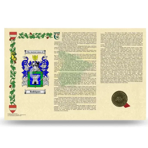 Rodriques Armorial History Landscape Style