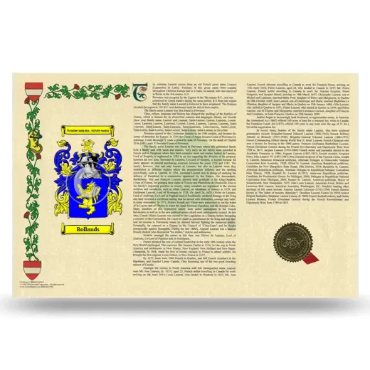 Rollands Armorial History Landscape Style