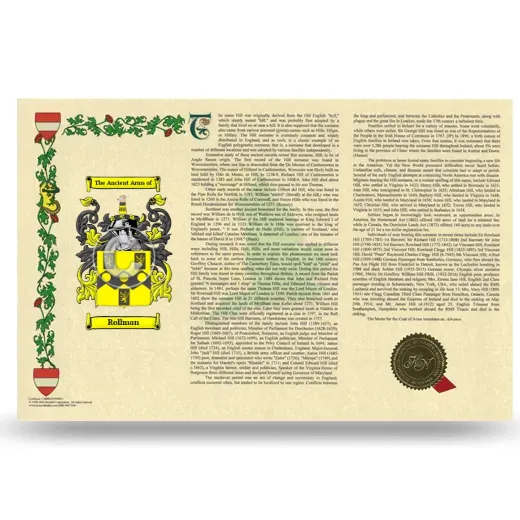 Rollman Armorial History Landscape Style