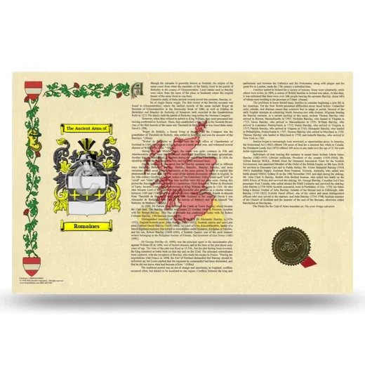 Romaines Armorial History Landscape Style