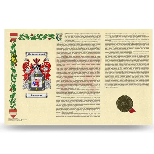 Romanovs Armorial History Landscape Style