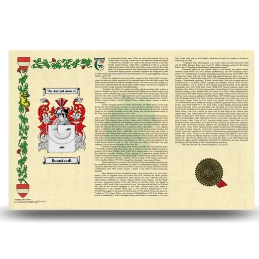 Romsteadt Armorial History Landscape Style