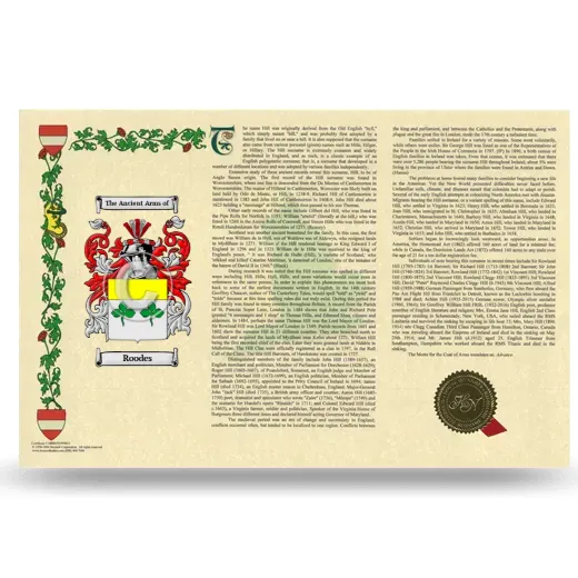 Roodes Armorial History Landscape Style