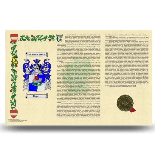 Ropert Armorial History Landscape Style