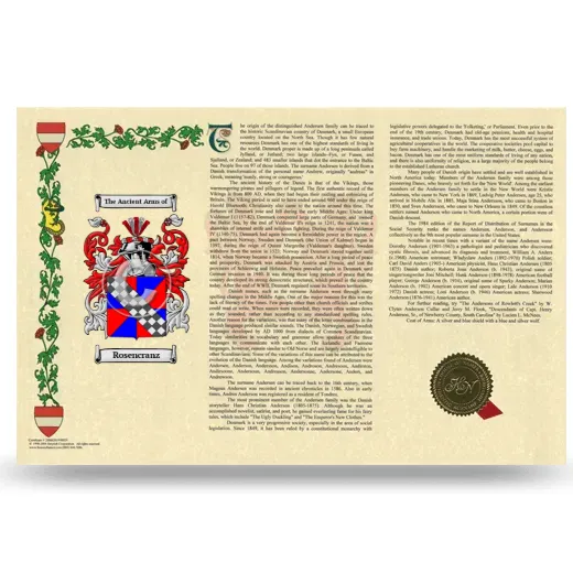 Rosencranz Armorial History Landscape Style