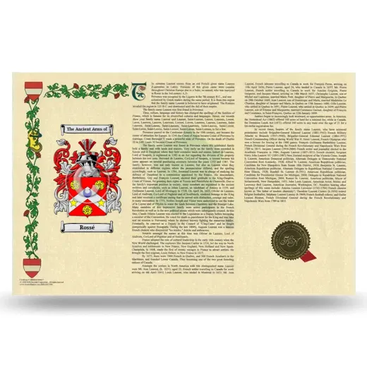 Rossé Armorial History Landscape Style