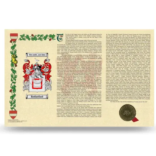 Rotherford Armorial History Landscape Style