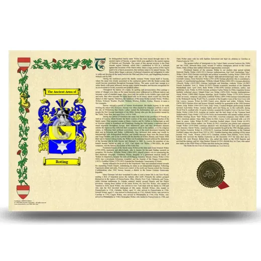 Roting Armorial History Landscape Style