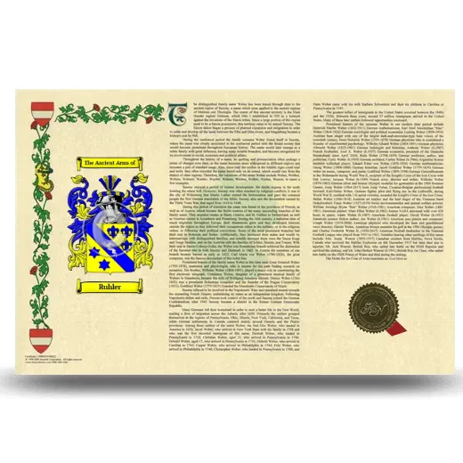 Ruhler Armorial History Landscape Style