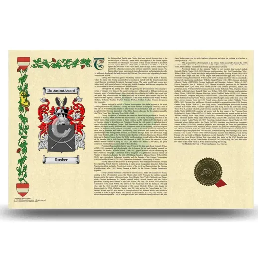 Rusher Armorial History Landscape Style