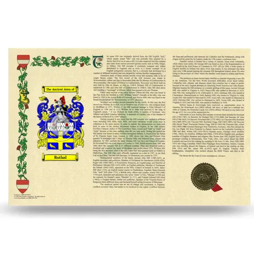 Ruthal Armorial History Landscape Style