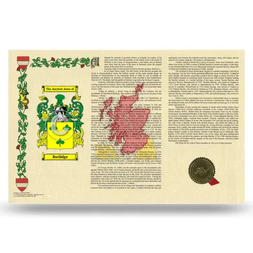 Rutlidge Armorial History Landscape Style