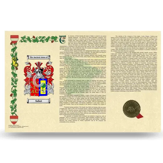 Sabot Armorial History Landscape Style