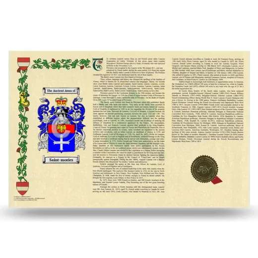 Saint-mories Armorial History Landscape Style