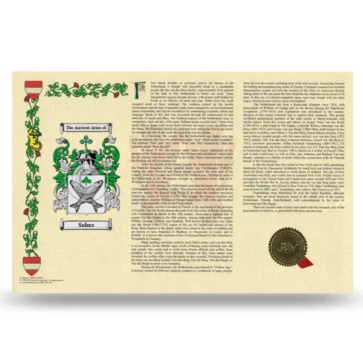 Salms Armorial History Landscape Style
