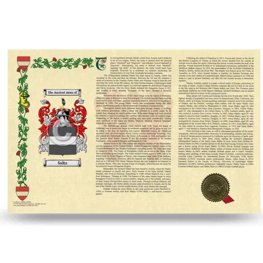 Saltz Armorial History Landscape Style