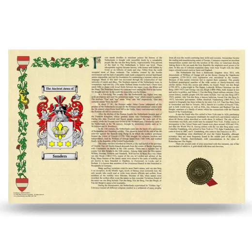 Sanders Armorial History Landscape Style