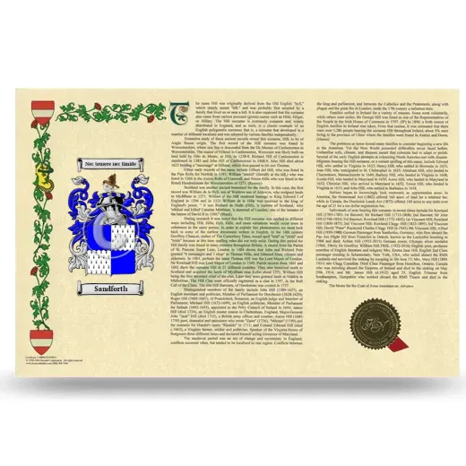 Sandforth Armorial History Landscape Style