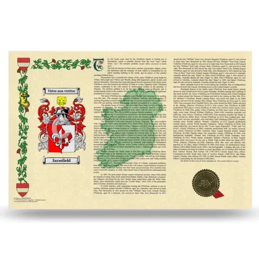 Sarsefield Armorial History Landscape Style