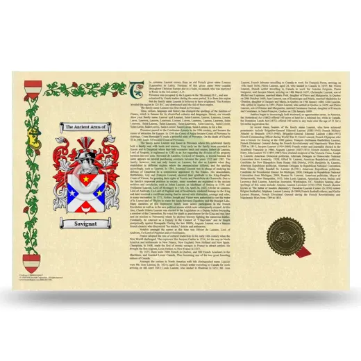 Savignat Armorial History Landscape Style