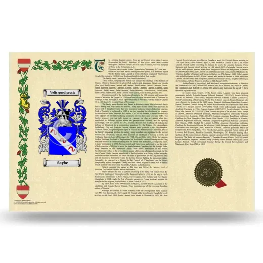 Saybe Armorial History Landscape Style