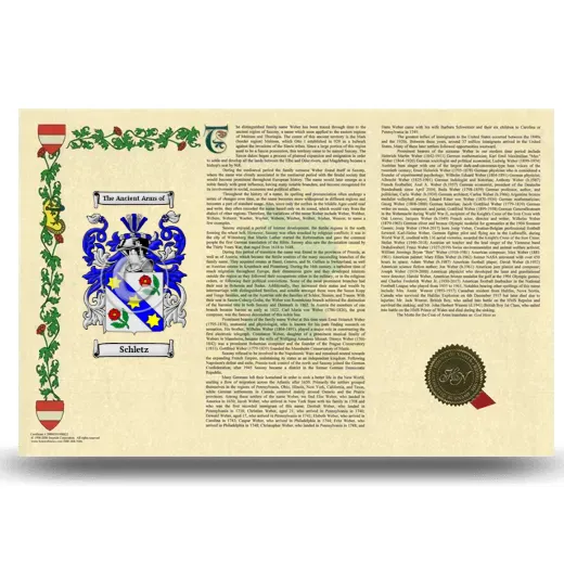 Schletz Armorial History Landscape Style