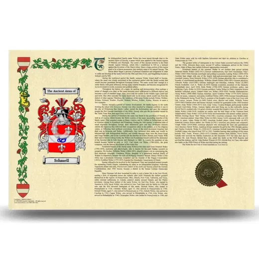 Schmell Armorial History Landscape Style